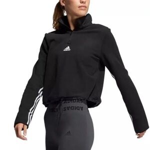 Adidas Designed 4 Training 3-Stripes Fleece Half-Zip Top